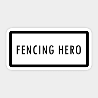 Fencing sport typography T shirt Sticker